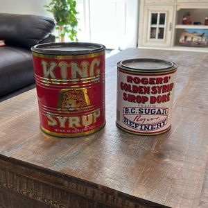 Antique/vintage syrup tins